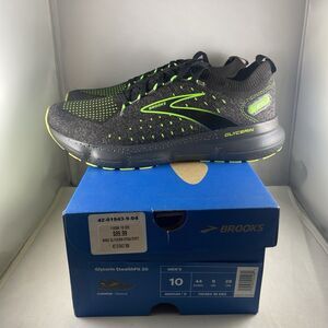 Brooks Glycerin StealthFit 20 Cushion Black/Neon Running Shoes Men 10 Medium/D